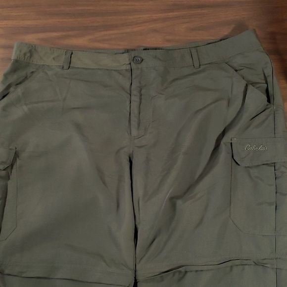 Cabela's Cedar Crossing Convertible Fishing Hiking Pants Army Green 44" x 30" - Picture 4 of 8